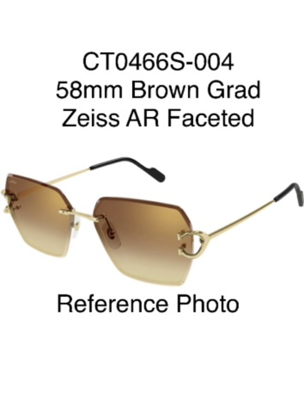 Cartier CT0466S-004 Sunglasses Replacement Lenses Brown Gradient Zeiss AR Facet